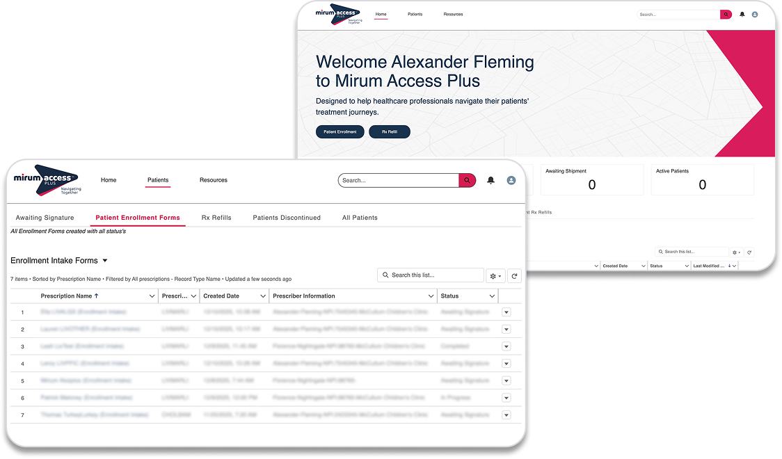 Visit the Mirum Access Plus HCP Portal